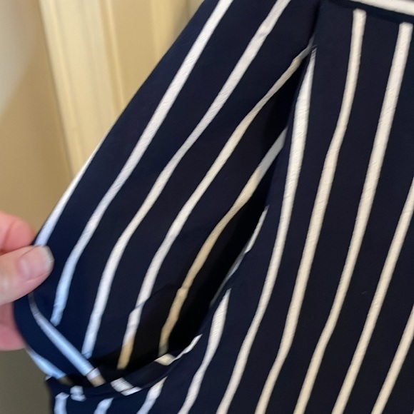 Moa Moa Junior size medium navy and white striped one piece jumpsuit - Picture 3 of 10